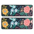 thumbnail image 1 of Kitchen Rugs Sets Of 2,Pioneer Flower Floral Print Pattern Anti Fatigue Kitchen Mat Rugs Non Slip Washable,Decorative Kitchen Floor Mats for Kitchen,Sink,Laundry,17"x47"+17"x47", 1 of 5