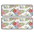 thumbnail image 1 of Kitchen Rugs Sets Of 2,Pioneer Flower Floral Print Pattern Anti Fatigue Kitchen Mat Rugs Non Slip Washable,Decorative Kitchen Floor Mats for Kitchen,Sink,Laundry,17X47 Inch, 1 of 5