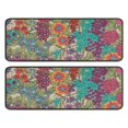 thumbnail image 1 of Kitchen Rugs Sets Of 2,Pioneer Flower Floral Print Pattern Anti Fatigue Kitchen Mat Rugs Non Slip Washable,Decorative Kitchen Floor Mats for Kitchen,Sink,Laundry,17"x47"+17"x47", 1 of 5
