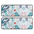 thumbnail image 1 of Kitchen Rugs Sets Of 2,Pioneer Flower Floral Print Pattern Anti Fatigue Kitchen Mat Rugs Non Slip Washable,Decorative Kitchen Floor Mats for Kitchen,Sink,Laundry,17"x47"+17"x47", 1 of 5