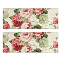 Kitchen Rugs Sets Of 2,Pioneer Flower Floral Print Pattern Anti Fatigue Kitchen Mat Rugs Non Slip Washable,Decorative Kitchen Floor Mats for Kitchen,Sink,Laundry,17"X47"
