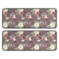 thumbnail image 1 of Kitchen Rugs Sets Of 2,Pioneer Flower Floral Print Pattern Anti Fatigue Kitchen Mat Rugs Non Slip Washable,Decorative Kitchen Floor Mats for Kitchen,Sink,Laundry,17"x47"+17"x47", 1 of 5