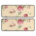 thumbnail image 1 of Kitchen Rugs Sets Of 2,Pioneer Flower Floral Print Pattern Anti Fatigue Kitchen Mat Rugs Non Slip Washable,Decorative Kitchen Floor Mats for Kitchen,Sink,Laundry,17"x47"+17"x47", 1 of 5