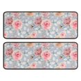thumbnail image 1 of Kitchen Rugs Sets Of 2,Pioneer Flower Floral Print Pattern Anti Fatigue Kitchen Mat Rugs Non Slip Washable,Decorative Kitchen Floor Mats for Kitchen,Sink,Laundry,17"x47"+17"x47", 1 of 5