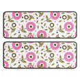 thumbnail image 1 of Kitchen Rugs Sets Of 2,Pioneer Flower Floral Print Pattern Anti Fatigue Kitchen Mat Rugs Non Slip Washable,Decorative Kitchen Floor Mats for Kitchen,Sink,Laundry,17"x47"+17"x47", 1 of 5