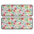 thumbnail image 1 of Kitchen Rugs Sets Of 2,Pioneer Flower Floral Print Pattern Anti Fatigue Kitchen Mat Rugs Non Slip Washable,Decorative Kitchen Floor Mats for Kitchen,Sink,Laundry,17"x47"+17"x47", 1 of 5