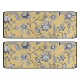 thumbnail image 1 of Kitchen Rugs Sets Of 2,Pioneer Flower Floral Print Pattern Anti Fatigue Kitchen Mat Rugs Non Slip Washable,Decorative Kitchen Floor Mats for Kitchen,Sink,Laundry,17"x47"+17"x47", 1 of 5