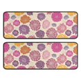thumbnail image 1 of Kitchen Rugs Sets Of 2,Pioneer Flower Floral Print Pattern Anti Fatigue Kitchen Mat Rugs Non Slip Washable,Decorative Kitchen Floor Mats for Kitchen,Sink,Laundry,17"x47"+17"x47", 1 of 5