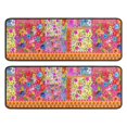 thumbnail image 1 of Kitchen Rugs Sets Of 2,Pioneer Flower Floral Print Pattern Anti Fatigue Kitchen Mat Rugs Non Slip Washable,Decorative Kitchen Floor Mats for Kitchen,Sink,Laundry,17"x47"+17"x47", 1 of 5