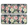 thumbnail image 1 of Kitchen Rugs Sets Of 2,Pioneer Flower Floral Print Pattern Anti Fatigue Kitchen Mat Rugs Non Slip Washable,Decorative Kitchen Floor Mats for Kitchen,Sink,Laundry,17"x47"+17"x47", 1 of 5