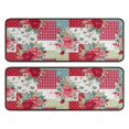 thumbnail image 1 of Kitchen Rugs Sets Of 2,Pioneer Flower Floral Print Pattern Anti Fatigue Kitchen Mat Rugs Non Slip Washable,Decorative Kitchen Floor Mats for Kitchen,Sink,Laundry,17"x47"+17"x47", 1 of 5