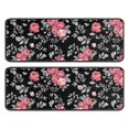 thumbnail image 1 of Kitchen Rugs Sets Of 2,Pioneer Flower Floral Print Pattern Anti Fatigue Kitchen Mat Rugs Non Slip Washable,Decorative Kitchen Floor Mats for Kitchen,Sink,Laundry,17"x47"+17"x47", 1 of 5