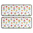 thumbnail image 1 of Kitchen Rugs Sets Of 2,Pioneer Flower Floral Print Pattern Anti Fatigue Kitchen Mat Rugs Non Slip Washable,Decorative Kitchen Floor Mats for Kitchen,Sink,Laundry,17X47 Inch, 1 of 5