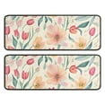thumbnail image 1 of Kitchen Rugs Sets Of 2,Pioneer Flower Floral Print Pattern Anti Fatigue Kitchen Mat Rugs Non Slip Washable,Decorative Kitchen Floor Mats for Kitchen,Sink,Laundry,17"x47"+17"x47", 1 of 5