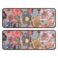 thumbnail image 1 of Kitchen Rugs Sets Of 2,Pioneer Flower Floral Print Pattern Anti Fatigue Kitchen Mat Rugs Non Slip Washable,Decorative Kitchen Floor Mats for Kitchen,Sink,Laundry,17"x47"+17"x47", 1 of 5