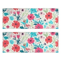 Kitchen Rugs Sets Of 2,Pioneer Flower Floral Print Pattern Anti Fatigue Kitchen Mat Rugs Non Slip Washable,Decorative Kitchen Floor Mats for Kitchen,Sink,Laundry,17"X47"