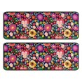 thumbnail image 1 of Kitchen Rugs Sets Of 2,Pioneer Flower Floral Print Pattern Anti Fatigue Kitchen Mat Rugs Non Slip Washable,Decorative Kitchen Floor Mats for Kitchen,Sink,Laundry,17"x47"+17"x47", 1 of 5