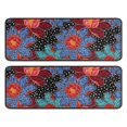 thumbnail image 1 of Kitchen Rugs Sets Of 2,Pioneer Flower Floral Print Pattern Anti Fatigue Kitchen Mat Rugs Non Slip Washable,Decorative Kitchen Floor Mats for Kitchen,Sink,Laundry,17"x47"+17"x47", 1 of 5