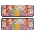 thumbnail image 1 of Kitchen Rugs Sets Of 2,Pioneer Flower Floral Print Pattern Anti Fatigue Kitchen Mat Rugs Non Slip Washable,Decorative Kitchen Floor Mats for Kitchen,Sink,Laundry,17"x47"+17"x47", 1 of 5