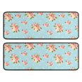 thumbnail image 1 of Kitchen Rugs Sets Of 2,Pioneer Flower Floral Print Pattern Anti Fatigue Kitchen Mat Rugs Non Slip Washable,Decorative Kitchen Floor Mats for Kitchen,Sink,Laundry,17"x47"+17"x47", 1 of 5
