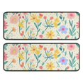 thumbnail image 1 of Kitchen Rugs Sets Of 2,Pioneer Flower Floral Print Pattern Anti Fatigue Kitchen Mat Rugs Non Slip Washable,Decorative Kitchen Floor Mats for Kitchen,Sink,Laundry,17"x47"+17"x47", 1 of 5