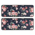 thumbnail image 1 of Kitchen Rugs Sets Of 2,Pioneer Flower Floral Print Pattern Anti Fatigue Kitchen Mat Rugs Non Slip Washable,Decorative Kitchen Floor Mats for Kitchen,Sink,Laundry,17"x47"+17"x47", 1 of 5