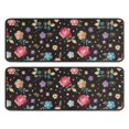 thumbnail image 1 of Kitchen Rugs Sets Of 2,Pioneer Flower Floral Print Pattern Anti Fatigue Kitchen Mat Rugs Non Slip Washable,Decorative Kitchen Floor Mats for Kitchen,Sink,Laundry,17"x47"+17"x47", 1 of 5