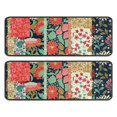 thumbnail image 1 of Kitchen Rugs Sets Of 2,Pioneer Flower Floral Print Pattern Anti Fatigue Kitchen Mat Rugs Non Slip Washable,Decorative Kitchen Floor Mats for Kitchen,Sink,Laundry,17"x47"+17"x47", 1 of 5