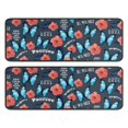 thumbnail image 1 of Kitchen Rugs Sets Of 2,Pioneer Flower Floral Print Pattern Anti Fatigue Kitchen Mat Rugs Non Slip Washable,Decorative Kitchen Floor Mats for Kitchen,Sink,Laundry,17"x47"+17"x47", 1 of 5