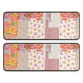 thumbnail image 1 of Kitchen Rugs Sets Of 2,Pioneer Flower Floral Print Pattern Anti Fatigue Kitchen Mat Rugs Non Slip Washable,Decorative Kitchen Floor Mats for Kitchen,Sink,Laundry,17"x47"+17"x47", 1 of 5