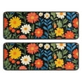thumbnail image 1 of Kitchen Rugs Sets Of 2,Pioneer Flower Floral Print Pattern Anti Fatigue Kitchen Mat Rugs Non Slip Washable,Decorative Kitchen Floor Mats for Kitchen,Sink,Laundry,17"x47"+17"x47", 1 of 5