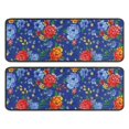 thumbnail image 1 of Kitchen Rugs Sets Of 2,Pioneer Flower Floral Print Pattern Anti Fatigue Kitchen Mat Rugs Non Slip Washable,Decorative Kitchen Floor Mats for Kitchen,Sink,Laundry,17"x47"+17"x47", 1 of 5