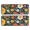 thumbnail image 1 of Kitchen Rugs Sets Of 2,Pioneer Flower Floral Print Pattern Anti Fatigue Kitchen Mat Rugs Non Slip Washable,Decorative Kitchen Floor Mats for Kitchen,Sink,Laundry,17"x47"+17"x47", 1 of 5
