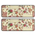 thumbnail image 1 of Kitchen Rugs Sets Of 2,Pioneer Flower Floral Print Pattern Anti Fatigue Kitchen Mat Rugs Non Slip Washable,Decorative Kitchen Floor Mats for Kitchen,Sink,Laundry,17"x47"+17"x47", 1 of 5