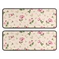 thumbnail image 1 of Kitchen Rugs Sets Of 2,Pioneer Flower Floral Print Pattern Anti Fatigue Kitchen Mat Rugs Non Slip Washable,Decorative Kitchen Floor Mats for Kitchen,Sink,Laundry,17"x47"+17"x47", 1 of 5