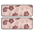 thumbnail image 1 of Kitchen Rugs Sets Of 2,Pioneer Flower Floral Print Pattern Anti Fatigue Kitchen Mat Rugs Non Slip Washable,Decorative Kitchen Floor Mats for Kitchen,Sink,Laundry,17"x47"+17"x47", 1 of 5