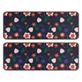 thumbnail image 1 of Kitchen Rugs Sets Of 2,Pioneer Flower Floral Print Pattern Anti Fatigue Kitchen Mat Rugs Non Slip Washable,Decorative Kitchen Floor Mats for Kitchen,Sink,Laundry,17"x47"+17"x47", 1 of 5