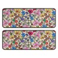 thumbnail image 1 of Kitchen Rugs Sets Of 2,Pioneer Flower Floral Print Pattern Anti Fatigue Kitchen Mat Rugs Non Slip Washable,Decorative Kitchen Floor Mats for Kitchen,Sink,Laundry,17"x47"+17"x47", 1 of 5