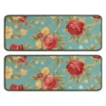 thumbnail image 1 of Kitchen Rugs Sets Of 2,Pioneer Flower Floral Print Pattern Anti Fatigue Kitchen Mat Rugs Non Slip Washable,Decorative Kitchen Floor Mats for Kitchen,Sink,Laundry,17"x47"+17"x47", 1 of 5