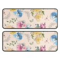 thumbnail image 1 of Kitchen Rugs Sets Of 2,Pioneer Flower Floral Print Pattern Anti Fatigue Kitchen Mat Rugs Non Slip Washable,Decorative Kitchen Floor Mats for Kitchen,Sink,Laundry,17"x47"+17"x47", 1 of 5