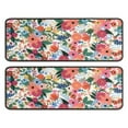 thumbnail image 1 of Kitchen Rugs Sets Of 2,Pioneer Flower Floral Print Pattern Anti Fatigue Kitchen Mat Rugs Non Slip Washable,Decorative Kitchen Floor Mats for Kitchen,Sink,Laundry,17"x47"+17"x47", 1 of 5