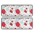 thumbnail image 1 of Kitchen Rugs Sets Of 2,Pioneer Flower Floral Print Pattern Anti Fatigue Kitchen Mat Rugs Non Slip Washable,Decorative Kitchen Floor Mats for Kitchen,Sink,Laundry,17"x47"+17"x47", 1 of 5