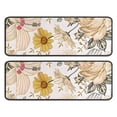 thumbnail image 1 of Kitchen Rugs Sets Of 2,Pioneer Flower Floral Print Pattern Anti Fatigue Kitchen Mat Rugs Non Slip Washable,Decorative Kitchen Floor Mats for Kitchen,Sink,Laundry,17"x47"+17"x47", 1 of 5