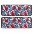 thumbnail image 1 of Kitchen Rugs Sets Of 2,Pioneer Flower Floral Print Pattern Anti Fatigue Kitchen Mat Rugs Non Slip Washable,Decorative Kitchen Floor Mats for Kitchen,Sink,Laundry,17"x47"+17"x47", 1 of 5