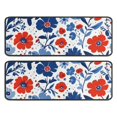 thumbnail image 1 of Kitchen Rugs Sets Of 2,Pioneer Flower Floral Print Pattern Anti Fatigue Kitchen Mat Rugs Non Slip Washable,Decorative Kitchen Floor Mats for Kitchen,Sink,Laundry,17"x47"+17"x47", 1 of 5