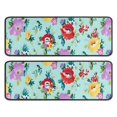 thumbnail image 1 of Kitchen Rugs Sets Of 2,Pioneer Flower Floral Print Pattern Anti Fatigue Kitchen Mat Rugs Non Slip Washable,Decorative Kitchen Floor Mats for Kitchen,Sink,Laundry,17"x47"+17"x47", 1 of 5