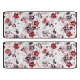 thumbnail image 1 of Kitchen Rugs Sets Of 2,Pioneer Flower Floral Print Pattern Anti Fatigue Kitchen Mat Rugs Non Slip Washable,Decorative Kitchen Floor Mats for Kitchen,Sink,Laundry,17"x47"+17"x47", 1 of 5