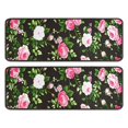 thumbnail image 1 of Kitchen Rugs Sets Of 2,Pioneer Flower Floral Print Pattern Anti Fatigue Kitchen Mat Rugs Non Slip Washable,Decorative Kitchen Floor Mats for Kitchen,Sink,Laundry,17"x47"+17"x47", 1 of 5