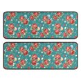 thumbnail image 1 of Kitchen Rugs Sets Of 2,Pioneer Flower Floral Print Pattern Anti Fatigue Kitchen Mat Rugs Non Slip Washable,Decorative Kitchen Floor Mats for Kitchen,Sink,Laundry,17"x47"+17"x47", 1 of 5
