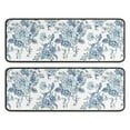 thumbnail image 1 of Kitchen Rugs Sets Of 2,Pioneer Flower Floral Print Pattern Anti Fatigue Kitchen Mat Rugs Non Slip Washable,Decorative Kitchen Floor Mats for Kitchen,Sink,Laundry,17"x47"+17"x47", 1 of 5